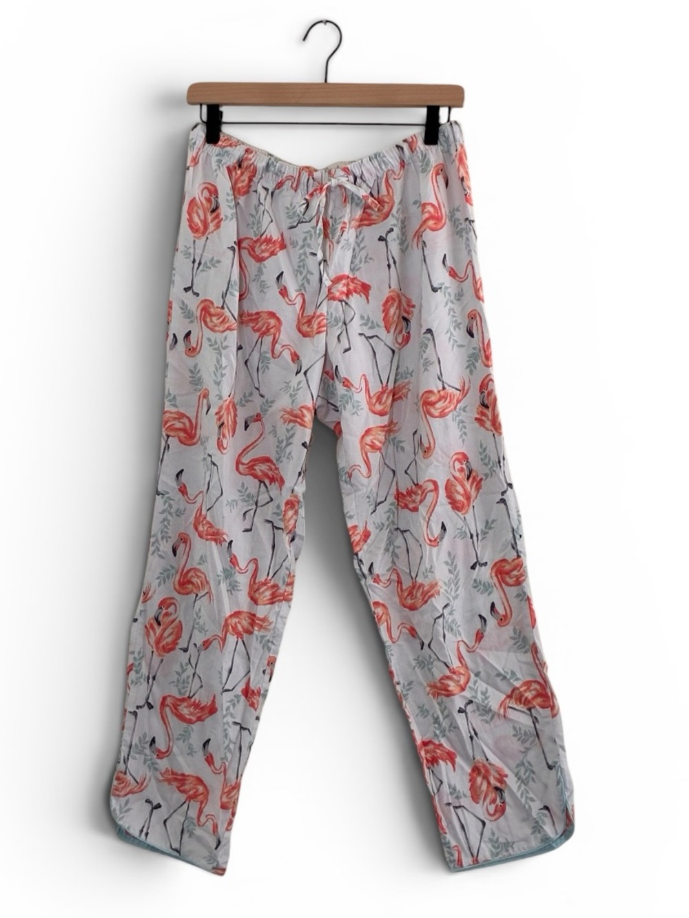 Secret Treasures | Flamingo printed cropped pajama pants size medium